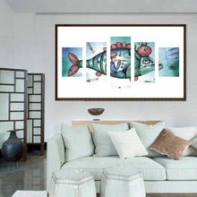 Charger l'image dans la galerie, 5pcs/poisson serti - peinture complète de diamant - 95x45cm