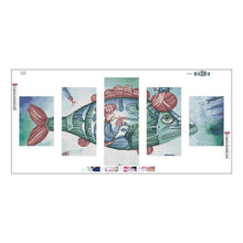 Charger l'image dans la galerie, 5pcs/poisson serti - peinture complète de diamant - 95x45cm