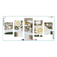 Charger l'image dans la galerie, Fleur 5D bricolage perceuse complet diamant peinture 5-photos combinaison Kits cadeaux