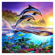 Charger l'image dans la galerie, Dolphin - peinture complète de diamant de perceuse - 30x30cm