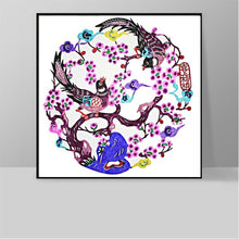 Charger l'image dans la galerie, Prune magpine - diamant rond complet - 30x30cm