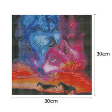 Charger l'image dans la galerie, Loup - diamant rond complet - 30x30cm