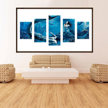 Charger l'image dans la galerie, 5pcs/set mermaid - peinture complète en diamant - 95x45cm