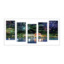 Charger l'image dans la galerie, 5pcs/set waterside city - peinture en diamant ronde - 95x45cm