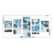 Charger l'image dans la galerie, 5pcs/set flower - peinture en diamant ronde - 95x45cm