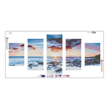 Charger l'image dans la galerie, Coucher de soleil 5 - photos - diamant rond complet - 95x45cm