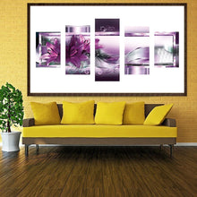 Charger l'image dans la galerie, 5pcs/fleurs sertie - peinture complète de diamant - 95x45cm
