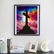 Charger l'image dans la galerie, Croix - diamant rond complet - 30x40cm