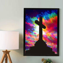 Charger l'image dans la galerie, Croix - diamant rond complet - 30x40cm