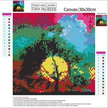 Charger l'image dans la galerie, Arbre de lune - diamant rond plein - 30x30cm