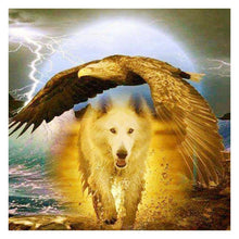 Charger l'image dans la galerie, Aigle de loup - peinture complète de diamant - 30x30cm