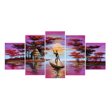 Charger l'image dans la galerie, 5pcs/set aviron - peinture en diamant ronde - 95x45cm