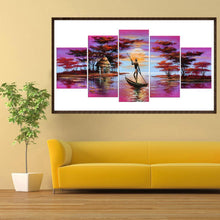 Charger l'image dans la galerie, 5pcs/set aviron - peinture en diamant ronde - 95x45cm