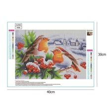 Charger l'image dans la galerie, Oiseaux de neige - peinture diamant - 30x40cm