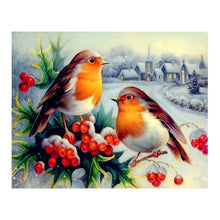 Charger l'image dans la galerie, Oiseaux de neige - peinture diamant - 30x40cm