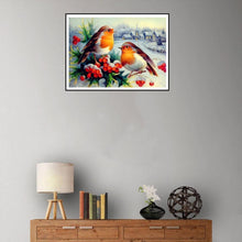 Charger l'image dans la galerie, Oiseaux de neige - peinture diamant - 30x40cm