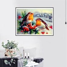 Charger l'image dans la galerie, Oiseaux de neige - peinture diamant - 30x40cm