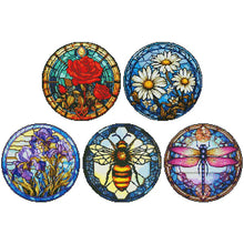 Charger l'image dans la galerie, Autocollant Fleur-Diamant Vitrail