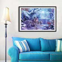 Charger l'image dans la galerie, Loup de neige - peinture complète de diamant - 30x40cm