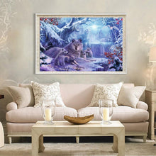 Charger l'image dans la galerie, Loup de neige - peinture complète de diamant - 30x40cm