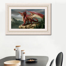 Charger l'image dans la galerie, Dragon rouge - diamant rond complet - 30x40cm