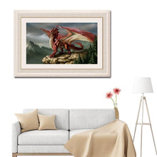 Charger l'image dans la galerie, Dragon rouge - diamant rond complet - 30x40cm