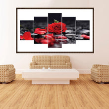 Charger l'image dans la galerie, 5pcs/set rose - peinture complète en diamant - 95x45cm