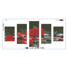 Charger l'image dans la galerie, 5pcs/set rose - peinture complète en diamant - 95x45cm