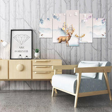 Charger l'image dans la galerie, 5pcs/set faon - peinture en diamant ronde - 95x45cm