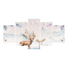 Charger l'image dans la galerie, 5pcs/set faon - peinture en diamant ronde - 95x45cm