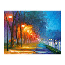 Charger l'image dans la galerie, Rue de nuit - diamant rond complet - 40x30cm