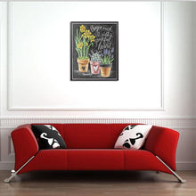 Charger l'image dans la galerie, Tableau noir - diamant rond complet - 25x30cm