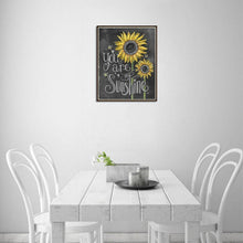 Charger l'image dans la galerie, Tableau noir tournesol - diamant rond complet - 25x30cm