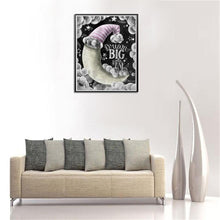 Charger l'image dans la galerie, Tableau noir de lune - diamant rond complet - 30x35cm