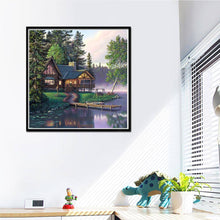 Charger l'image dans la galerie, Maison de village - diamant rond complet - 30x30cm