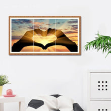 Charger l'image dans la galerie, 3pcs/set love - peinture en diamant ronde - 80x40cm
