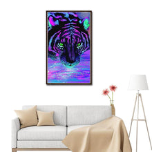 Charger l'image dans la galerie, Tigre coloré - diamant rond complet - 30x50cm
