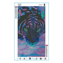 Charger l'image dans la galerie, Tigre coloré - diamant rond complet - 30x50cm