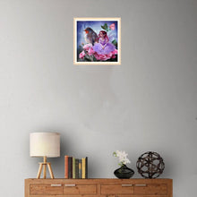 Charger l'image dans la galerie, Oiseau de fille - diamant rond complet - 30x30cm