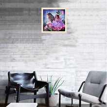 Charger l'image dans la galerie, Oiseau de fille - diamant rond complet - 30x30cm