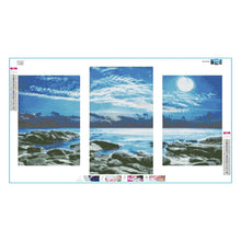 Charger l'image dans la galerie, 3pcs/set vue sur la mer - peinture complète en diamant - 80x45cm