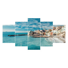 Charger l'image dans la galerie, 5pcs/set village - peinture en diamant ronde - 95x45cm