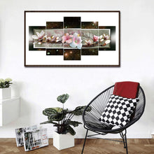 Charger l'image dans la galerie, 5pcs/set flower - peinture en diamant ronde - 95x45cm