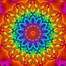 Charger l'image dans la galerie, Fleur rétro - peinture en diamant complet - 30x30cm