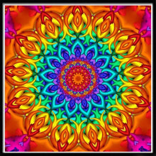 Charger l'image dans la galerie, Fleur rétro - peinture en diamant complet - 30x30cm