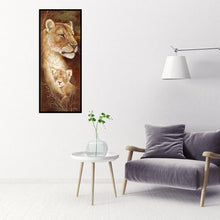 Charger l'image dans la galerie, Lion - diamant rond complet - 25*55cm