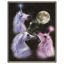 Charger l'image dans la galerie, Lune de cheval - diamant plein rond - 25x30cm