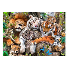 Charger l'image dans la galerie, Lion de tigre - diamant rond complet - 40x30cm