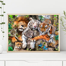 Charger l'image dans la galerie, Lion de tigre - diamant rond complet - 40x30cm