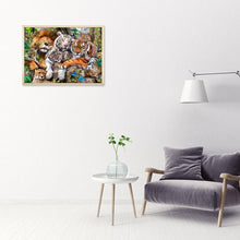 Charger l'image dans la galerie, Lion de tigre - diamant rond complet - 40x30cm